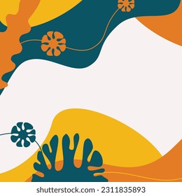 abstract shape spring background, with empty space for text. Template for banner, poster, social media