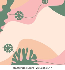 abstract shape spring background, with empty space for text. Template for banner, poster, social media