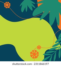 abstract shape spring background, with empty space for text. Template for banner, poster, social media