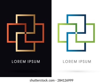 Abstract shape, Square ,Box , graphic vector