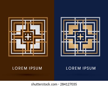 Abstract shape, Square ,Box , graphic vector