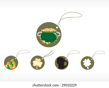 abstract shape st. patrick's day tags