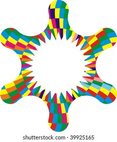 Abstract shape with a star center