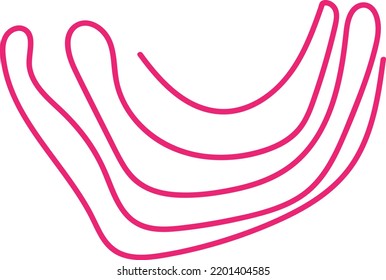Abstract shape stroke line modern art design element for print and web background
