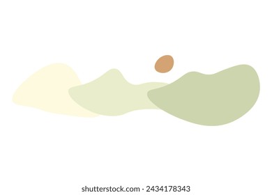 Abstrakter Formstil, Natur organisch. Vektorgrafik.