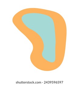 Estilo de forma abstracta, naturaleza orgánica. Ilustración vectorial.