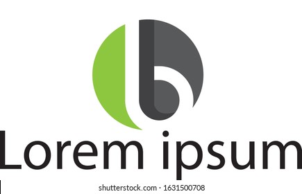 Abstract Shape Stylized Monogram Letter B Logotype