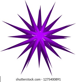 Abstract shape. Stylized star. Colorful graphic element for design.