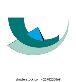 Abstract shape or symbol. Vector illustration. 