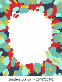Abstract shape template in terrazzo trendy style. Creative design for brochure, book cover, social media, marketing, banner and flyer. Geometric minimal concept. Vector illustration