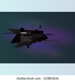 Abstract shape text box design with blur color gradient background Eps 10 vector illustration