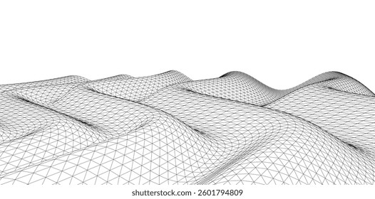 Abstract shape vector 3d drawing