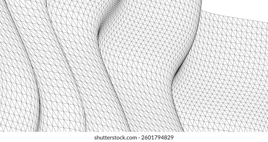Abstract shape vector 3d drawing