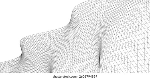 Abstract shape vector 3d drawing