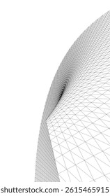 Abstract shape vector 3d drawing