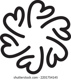 Abstract shape vector art design element modern and contemporary illustration for print and web background
