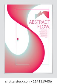 Abstract shape vector background composition. A4 print format.Brochure, flyer, cover, poster or guidebook template. 