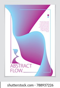 Abstract shape vector background composition. A4 print format.Brochure, flyer, cover, poster or guidebook template. 