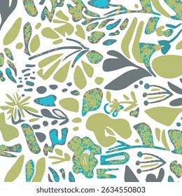 abstract shape vector design pattern, soft and bright colors, for summer ideas, print on textile fabric or background.