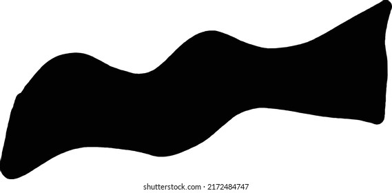 Abstract shape, vector modern and contemporary design art element for poster, wall art and print collections in a glyph illustration


