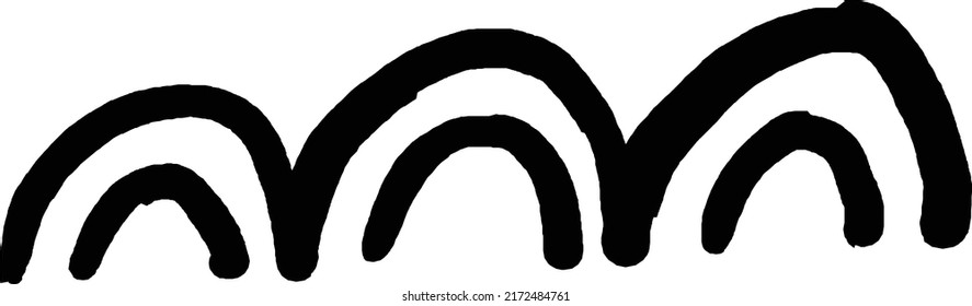 Abstract shape, vector modern and contemporary design art element for poster, wall art and print collections in a glyph illustration


