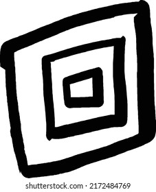 Abstract shape, vector modern and contemporary design art element for poster, wall art and print collections in a glyph illustration


