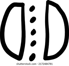 Abstract shape, vector modern and contemporary design art element for poster, wall art and print collections in a glyph illustration


