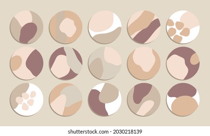 Abstract Shape Vintage Color Instagram Highlights Cover Vector Collection