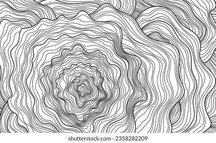 Papel de la forma abstracta. Fondo de la ilustración de línea dibujada a mano. Composición de estilo de pintura con tinta para la decoración.