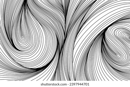 Papel de la forma abstracta. Fondo de la ilustración de línea dibujada a mano. Composición de estilo de pintura con tinta para la decoración.