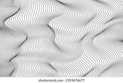 Abstract shape wallpaper. Line illustration background. Ink painting style composition for decoration.