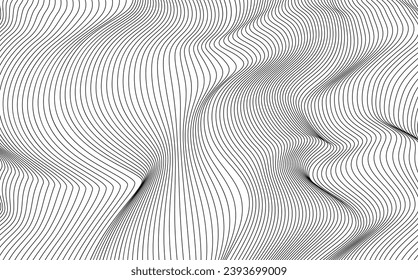 Abstract shape wallpaper. Line illustration background. Ink painting style composition for decoration.