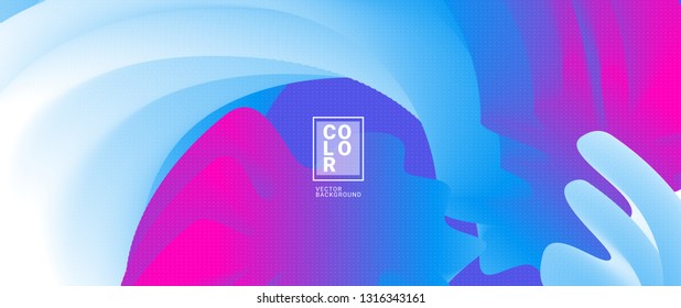 Abstract shape wave 3d Colorful Gradient Backgorund. Vector