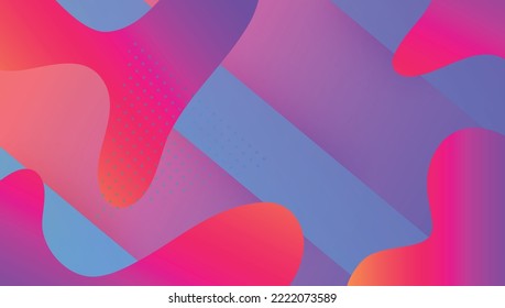 Abstract Shape. Wave Rainbow Design. Vibrant Page. 3d Landing Page. Horizontal Brochure. Fluid Poster. Purple Bright Cover. Dynamic Journal. Lilac Abstract Shape