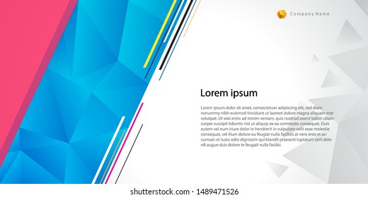 Abstract shape web banner design background or header. Triangle abstract design. Vector illustration