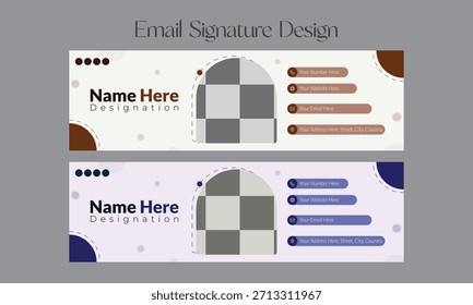 Diseño Abstractas de firma de correo electrónico basado en formas para una marca de negocios creativa