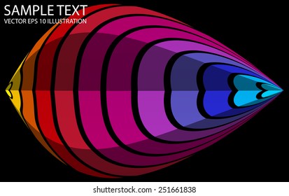 Abstract shaped colorful background vector illustration - Vector abstract colorful striped   background template