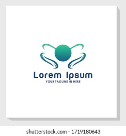 abstract shaped logo design template, business logo design template 