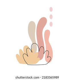 Abstract shapeless elements in pastel colors for any design purposes, poster, print, decor