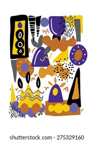 abstract shapes applique