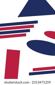 fondo de formas abstractas, diseño artístico blanco, rojo, azul. patrón geométrico, plantilla de portada, afiche, tarjeta de saludo, volante, medios sociales, banner.