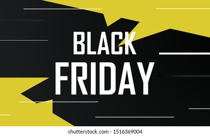 Abstract shapes background for black friday banner 