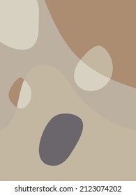 Abstract shapes background. Circles and lines in pastel colors. Minimalist illustration in Scandinavian style.
