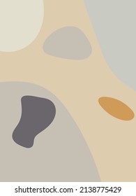 Abstract shapes background. Circles and lines in pastel colors. Minimalist illustration in Scandinavian style.
