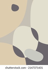 Resumen del fondo de las formas. Círculos y líneas en tonos pastel. Ilustración minimalista al estilo escandinavo.