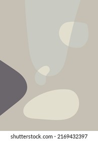 Abstract shapes background. Circles and lines in pastel colors. Minimalist illustration in Scandinavian style.