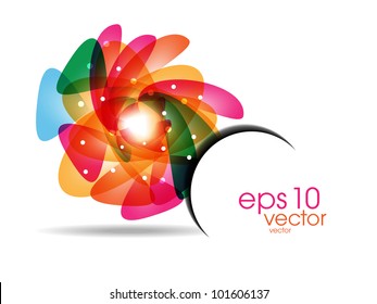 Abstract shapes background with colorful design for text project used and copy space, isolated on white. EPS 10, vector illustration.