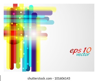 Abstract shapes background with colorful design for text project used and copy space, isolated on white. EPS 10, vector illustration.
