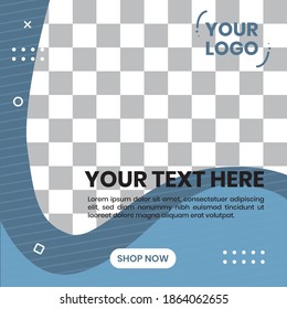 Abstract shapes background design vector. For background social media post template 02