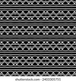 Abstract Shapes. Abstract Background Design. Vector Seamless Black and White Pattern.Simple repeat pattern design.